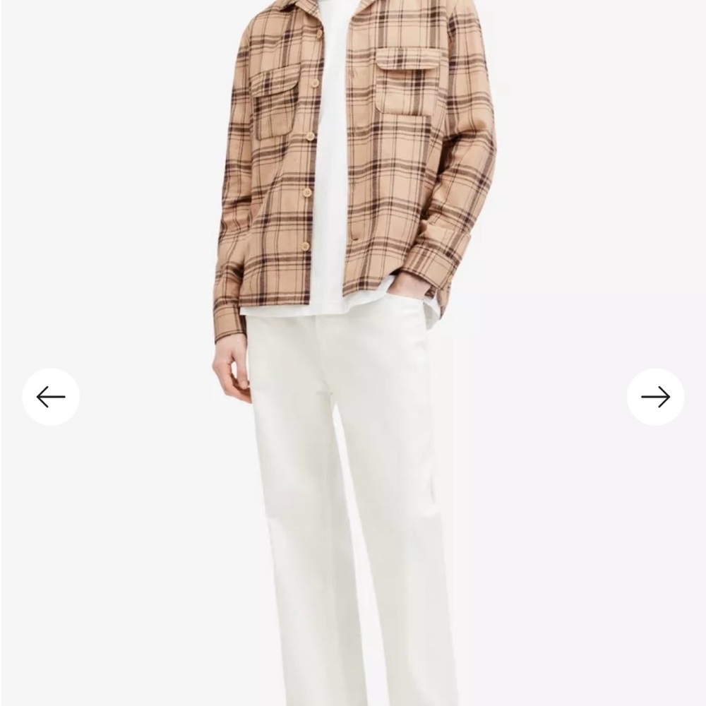 All Saints Tan Lightweight Shirt Jacket